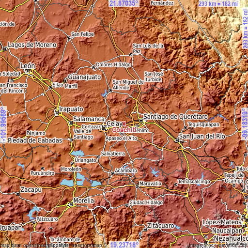 Topographic map of Coachiti