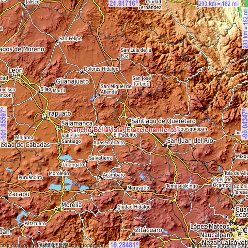 Topographic map of Rancho Bellavista [Fraccionamiento]