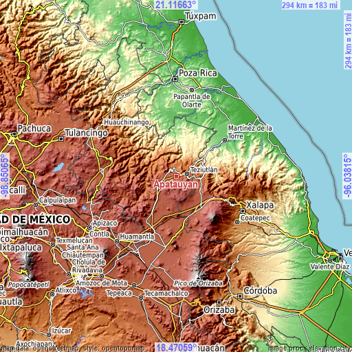 Topographic map of Apatauyan