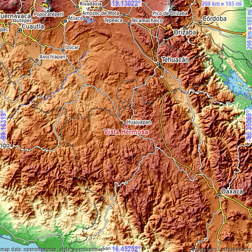Topographic map of Vista Hermosa