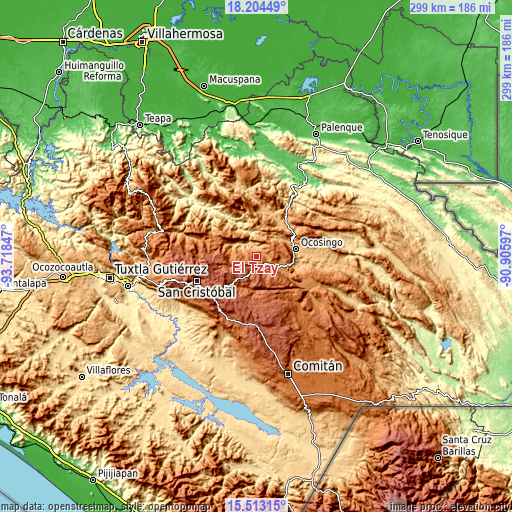 Topographic map of El Tzay