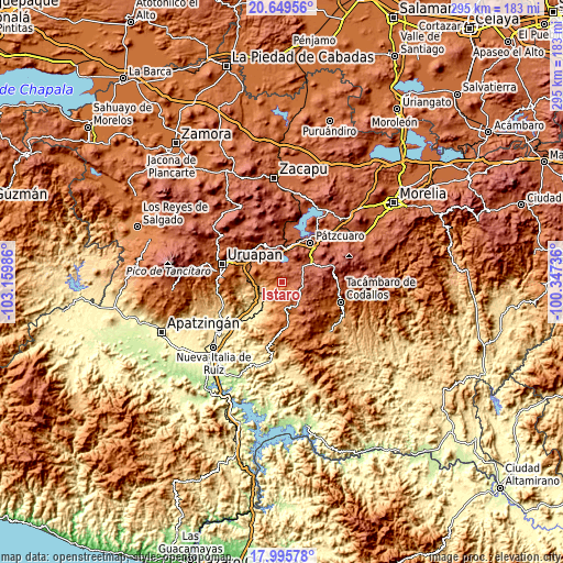 Topographic map of Istaro