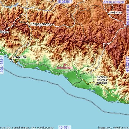 Topographic map of Jolotichán