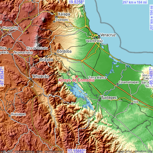 Topographic map of Arroyo de Enmedio