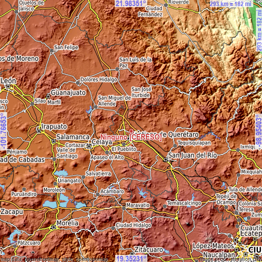 Topographic map of Ninguno [CERESO]