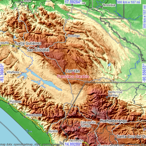 Topographic map of Francisco Sarabia