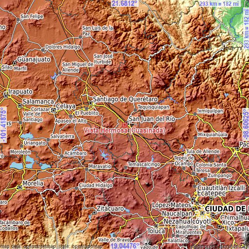 Topographic map of Vista Hermosa (Cuasinada)