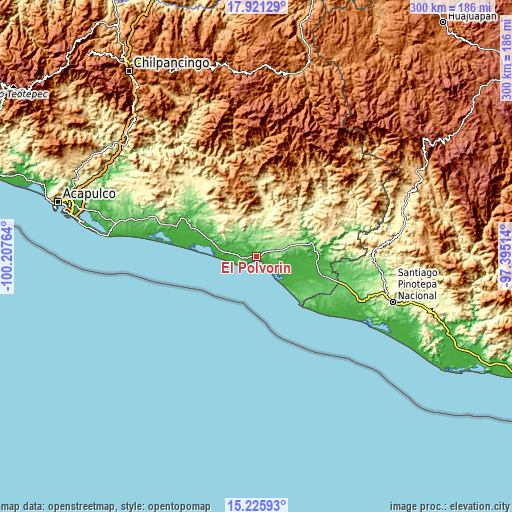 Topographic map of El Polvorín