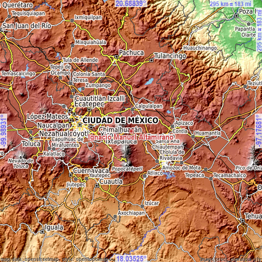 Topographic map of Ignacio Manuel Altamirano