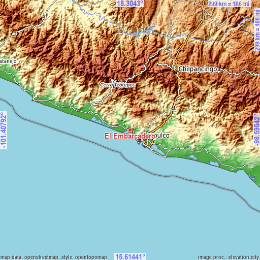 Topographic map of El Embarcadero