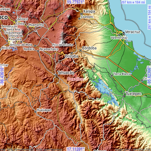 Topographic map of Coxolico