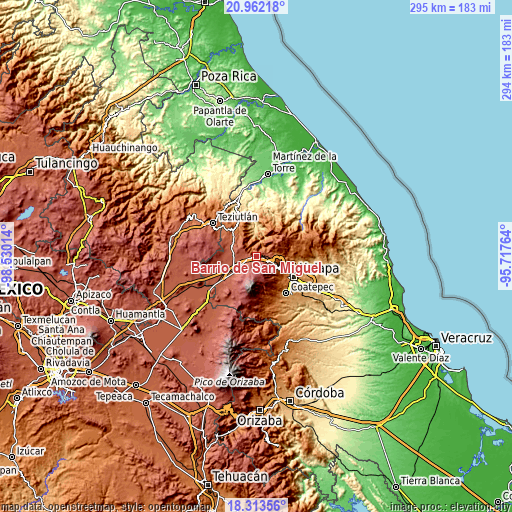 Topographic map of Barrio de San Miguel