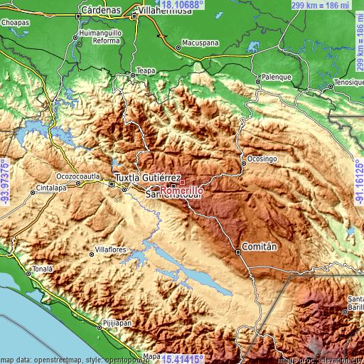Topographic map of Romerillo