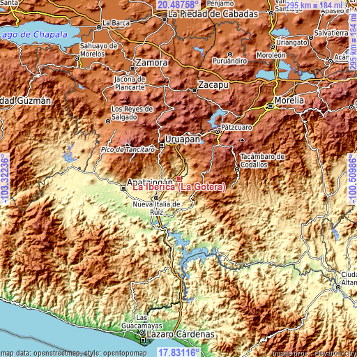 Topographic map of La Ibérica (La Gotera)