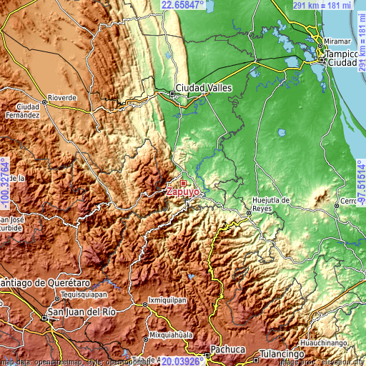 Topographic map of Zapuyo