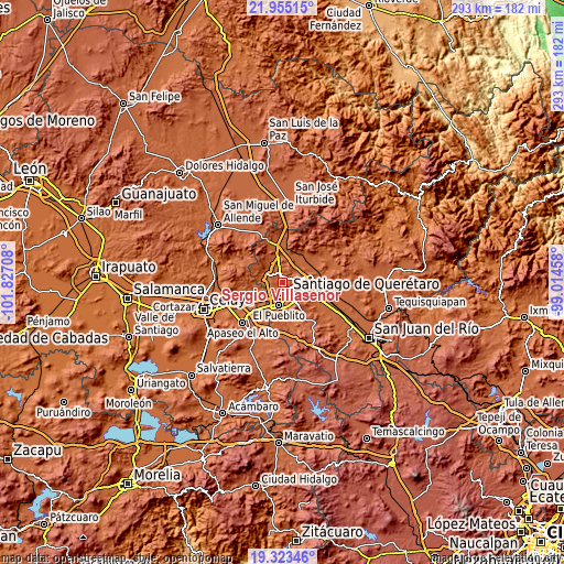 Topographic map of Sergio Villaseñor