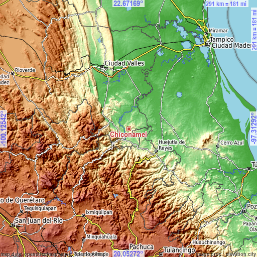 Topographic map of Chiconamel