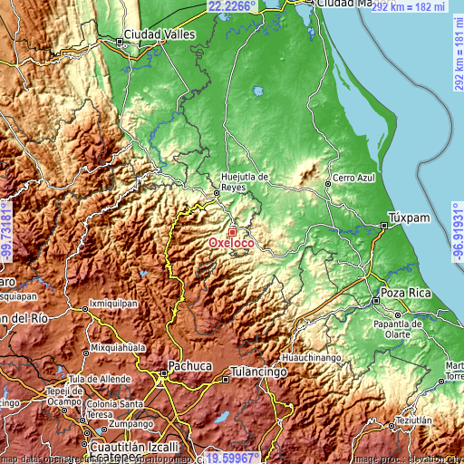 Topographic map of Oxeloco