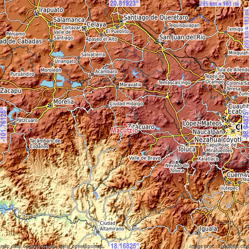 Topographic map of Macutzio