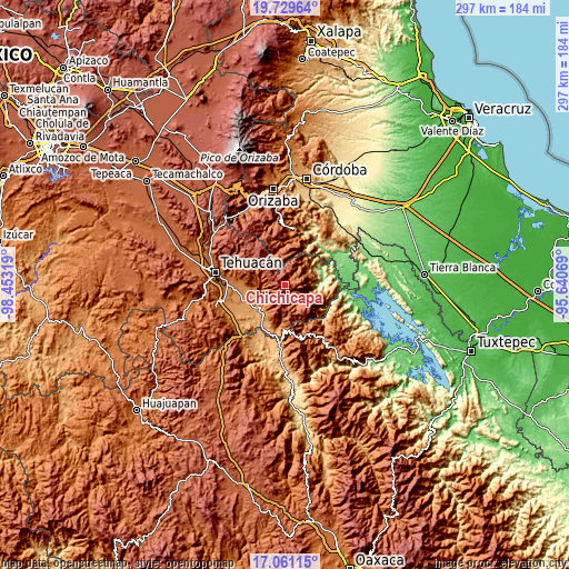 Topographic map of Chichicapa