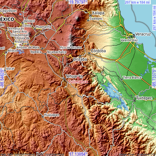 Topographic map of Tulimanca