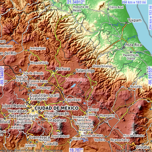 Topographic map of Ventoquipa