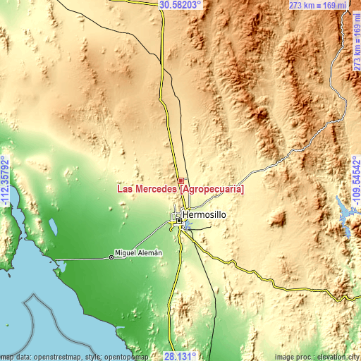 Topographic map of Las Mercedes [Agropecuaria]