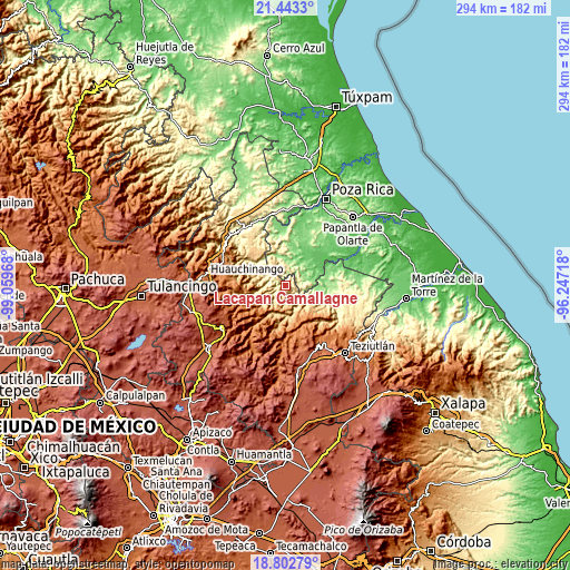 Topographic map of Lacapan Camallagne