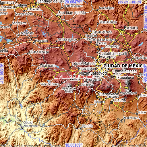 Topographic map of La Planada (El Arenal)