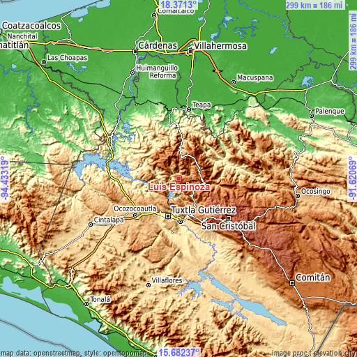 Topographic map of Luis Espinoza