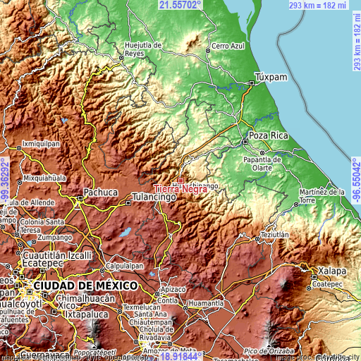 Topographic map of Tierra Negra