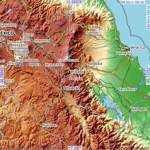 Topographic map of Tlatilpa