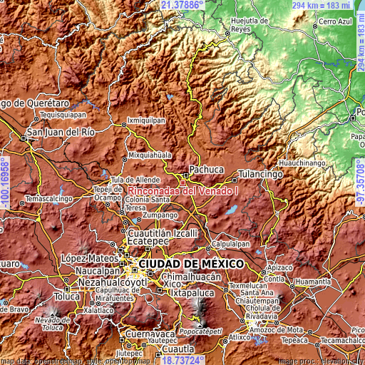 Topographic map of Rinconadas del Venado I