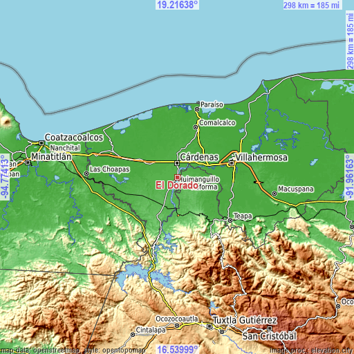 Topographic map of El Dorado