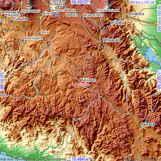 Topographic map of La Junta