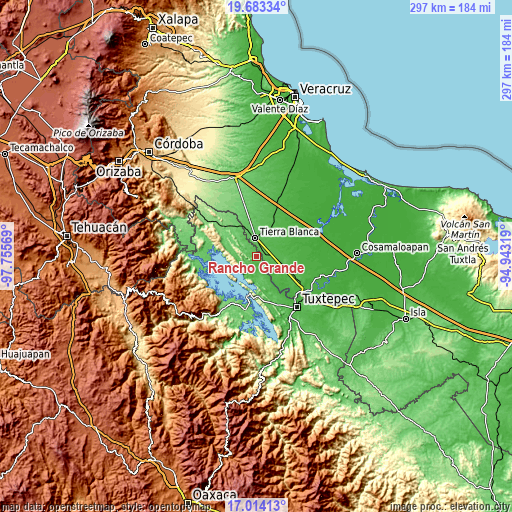 Topographic map of Rancho Grande