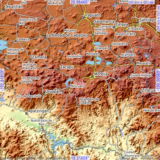 Topographic map of Iratzio