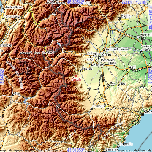 Topographic map of Airali