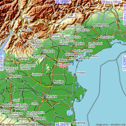 Topographic map of Galta
