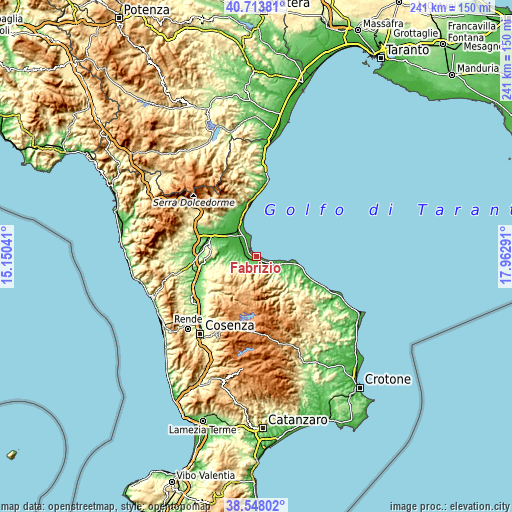 Topographic map of Fabrizio