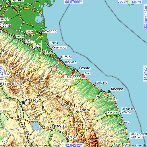Topographic map of Villa Ceccolini