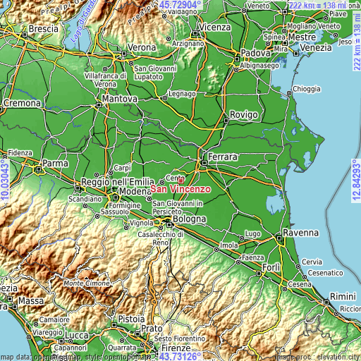 Topographic map of San Vincenzo