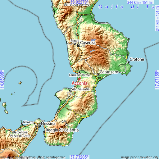 Topographic map of Acconia
