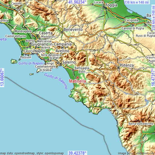 Topographic map of Matinella