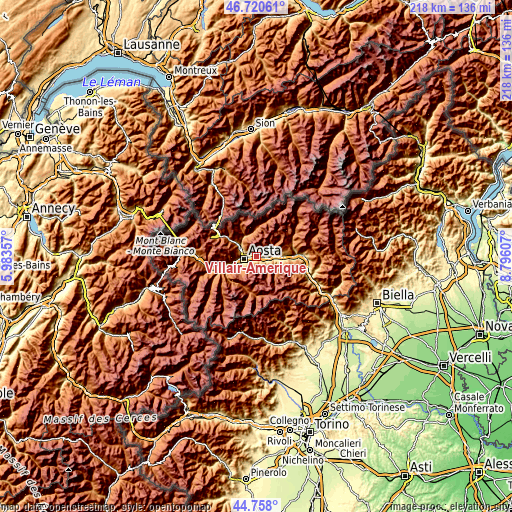 Topographic map of Villair-Amerique