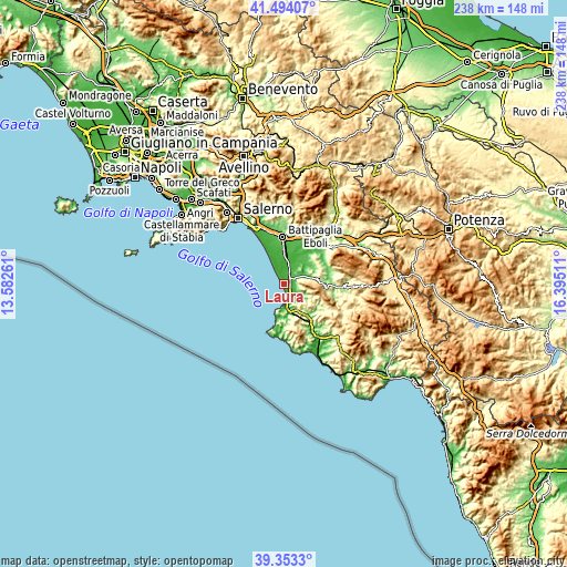 Topographic map of Laura