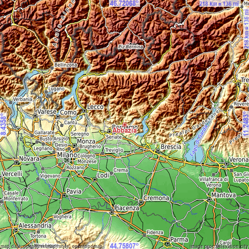 Topographic map of Abbazia