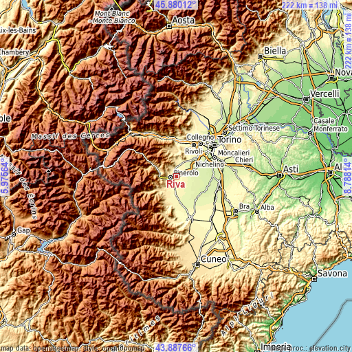 Topographic map of Riva