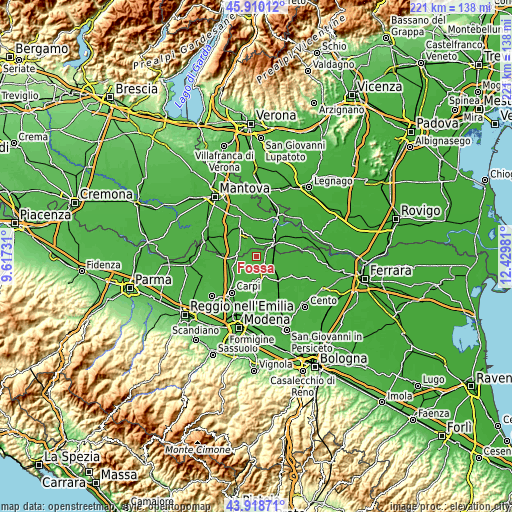 Topographic map of Fossa