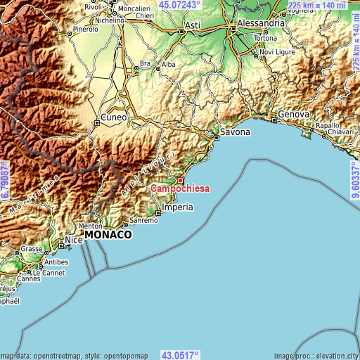 Topographic map of Campochiesa